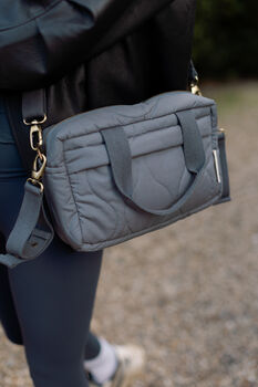 Quilted Changing Stroller Bag Slate/Wildflower, 8 of 11