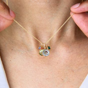 Birthstone Family Cluster Necklace, 4 of 12