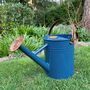Pair Of Heritage Blue And Copper Watering Cans, thumbnail 3 of 12