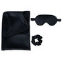 Silk Sleep Giftset Black Luxury Pillowcase Eye Mask And Scrunchie, thumbnail 12 of 12