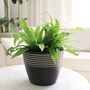Contemporary Stripe Pattern Indoor Planter Flower Pot, thumbnail 9 of 12