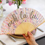 Bride 'Ooh La La' Floral Fan, thumbnail 1 of 4