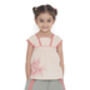 Lillete Embroidered Sleeveless Cotton Flare Top, Off White And Pink, thumbnail 5 of 5