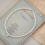 Cindy Ivory Silver Pearl Ball Love Clip Necklace, thumbnail 6 of 6