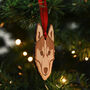 Siberian Husky Dog Wooden Christmas Decoration, thumbnail 3 of 5