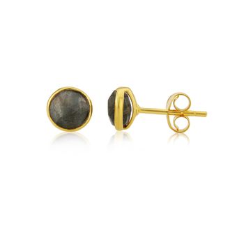 Savanne Gemstone And Gold Plated Stud Earrings, 7 of 10
