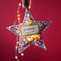 Personalised Liberty Print Christmas Tree Decoration, thumbnail 1 of 12