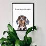 Personalised Dappled Dachshund Dog Print, thumbnail 3 of 5