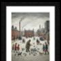 Feeding The Pigeons Lowry Style Framed Art, thumbnail 2 of 2