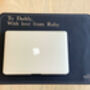 Personalised Laptop And Desk Mat In Vegan Leather, thumbnail 2 of 9