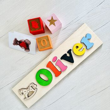 Rocking Horse Personalised Name Puzzle, 2 of 5