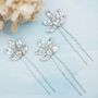 Set Of Three Sparkling Diamante Hair Pins, thumbnail 1 of 4