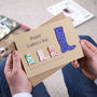 Personalised Father's Day Welly Card, thumbnail 5 of 5