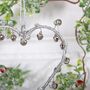 Silver Jingle Bell Heart Hanging Christmas Tree Decoration, thumbnail 2 of 2