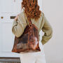 Large Leather Tote Bag, Brown, thumbnail 2 of 6