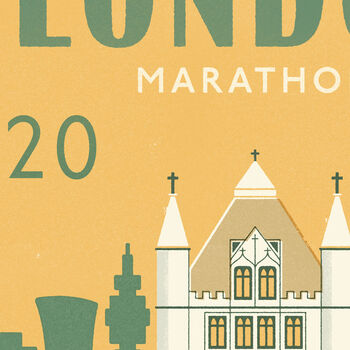 Personalised London Marathon Print, Unframed, 4 of 5