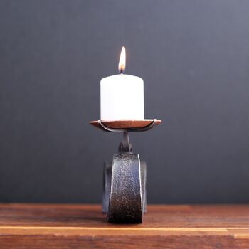 6th Anniversary Iron Fusion Scroll Candle Holder, 2 of 8