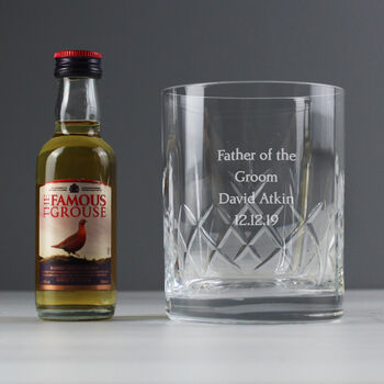 Personalised Cut Crystal And Whisky Gift Set, 2 of 5