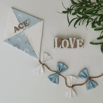 Personalised Baby Blue White Nursery Decor, Baby Shower, 7 of 10