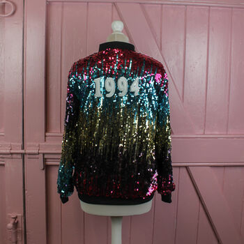 1989 Custom Sequin Jacket Rainbow Eras Tour, 4 of 9