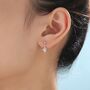 Asymmetric Tiny Cz Starburst Drop Stud Earrings, thumbnail 7 of 10