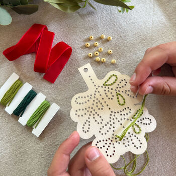 Make Your Own Stitched Mistletoe Decoration, 5 of 5