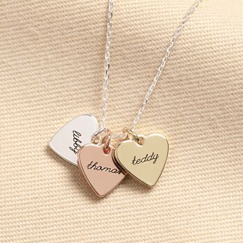 Personalised Family Small Heart Charm Necklace, 3 of 7
