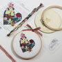 Cross Stitch, Floral Heart Kit, thumbnail 2 of 7