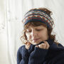 Fair Trade Fair Isle Knit Wool Lined Earwarmer Headband, thumbnail 1 of 11