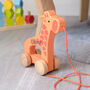 Personalised Giraffe Wooden Pull Along Toy, thumbnail 1 of 2