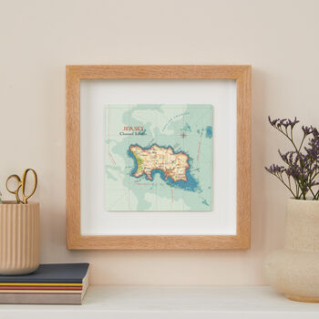 Personalised Jersey Map Print Wall Art, 3 of 5