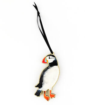 Puffin Wooden Hanging Decoration, 4 of 7