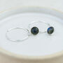 Sterling Silver Large Gemstone Hoop Earrings, thumbnail 6 of 12