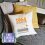 Personalised 60th Birthday Gift 1964 Cushion, thumbnail 1 of 9