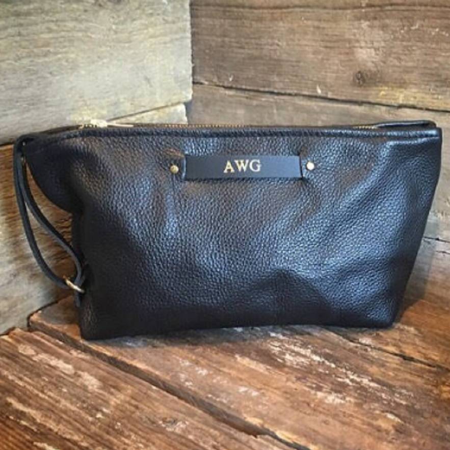 Personalised Men S Leather Toiletry Bag