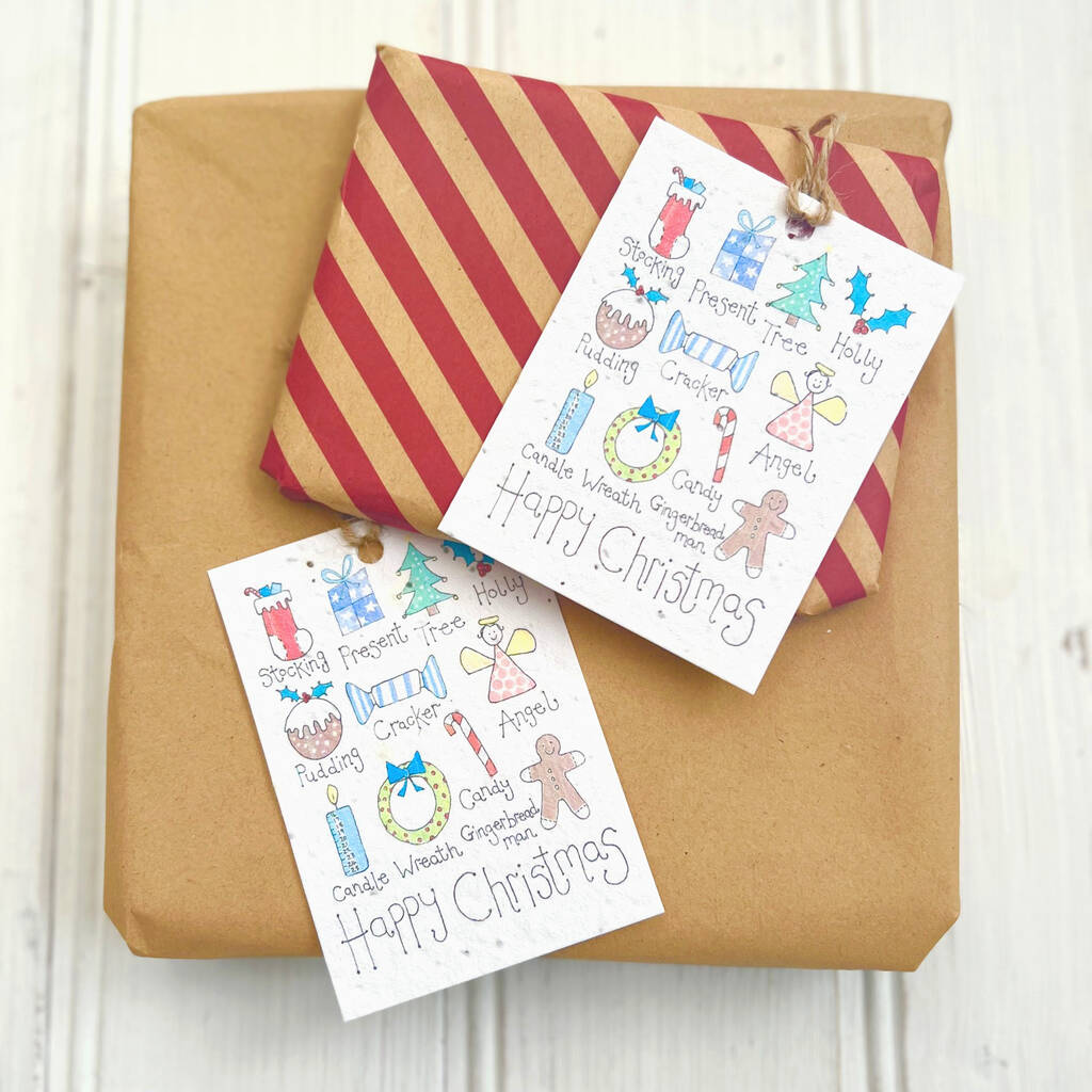 Plantable Seed Gift Tags 'All Things Christmas', 1 of 3