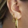14k Gold Vermeil Large Luxe Chunky Hoop Earrings, thumbnail 2 of 7