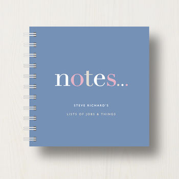Personalised To Do 'Notes' Small Notebook, 6 of 10