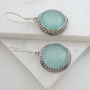 Large Faceted Chalcedony Earrings, thumbnail 3 of 5