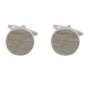 Personalised Silver Round Cufflinks And Gift Box, 3 of 4