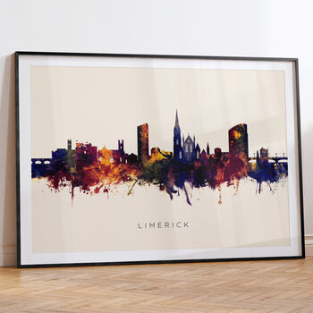 Limerick Ireland Skyline Cityscape Art Print, 6 of 12