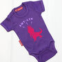 Personalised Roaring Dinosaur Babygrow/Child T Shirt, thumbnail 3 of 12