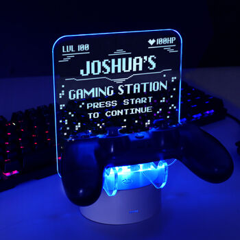 Personalised Gaming Controller Holder LED Light, 7 of 10