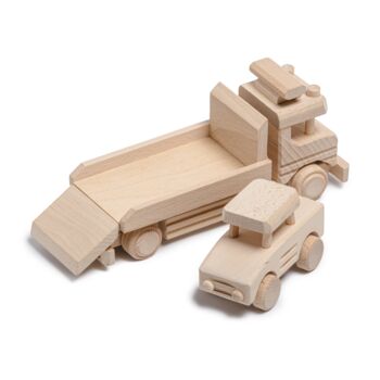 Handmade Wooden Recovery Truck Toy, 2 of 2