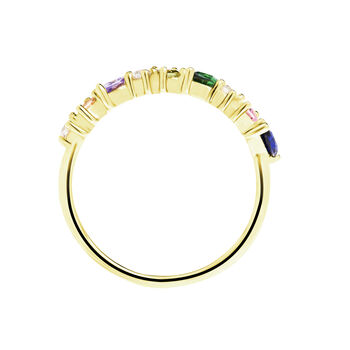 Colour Pop Mixed Cut Cz Band Ring, 5 of 5