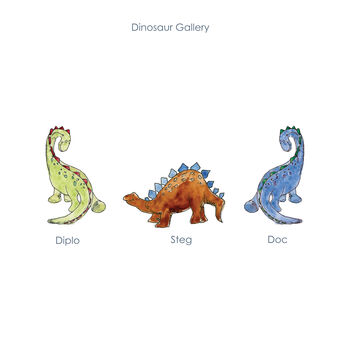 Personalised Dinosaur Family Print, 3 of 3
