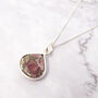 Silver Pink Tourmaline Gemstone Crystal Necklace, thumbnail 1 of 5