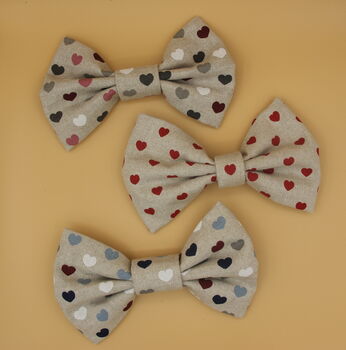 Red Hearts Dog Bow Tie, 8 of 9