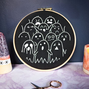 Halloween Ghosts Glow In The Dark Embroidery Kit, 3 of 6