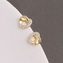 'You're Loved' Sterling Silver Knotted Heart Earrings, thumbnail 3 of 7